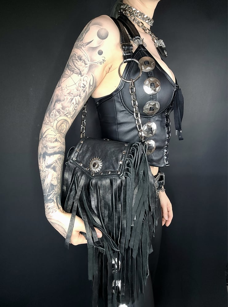 Image of CONCHO FRINGE BAG