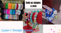 Glass Beaded Bracelets-Basics, Custom & Freestyle Designs
