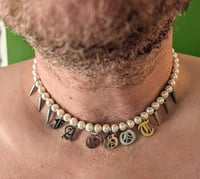 Image 3 of FAGGOT PRIDE PEARL NECKLACE