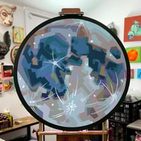 Image 2 of The Moon - Original Painting, 36" Round