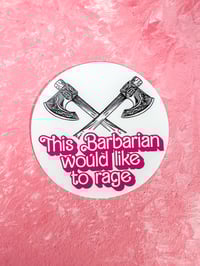 Image 2 of Barbiebarian Sticker
