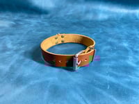 Image 3 of Brown Leather Collar (1") - BDSM