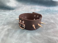 Image 1 of Spiked leather collar (2") - BDSM