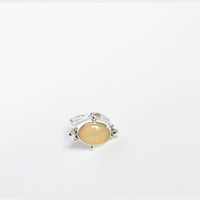 Image 1 of Opal Satalite Coctail Ring- Silver