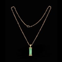 Image 2 of 10K Ancient Style Cylinder Pendant 