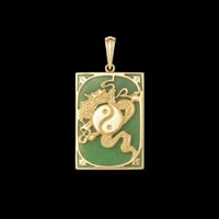 Image 1 of 10K Ancient Yin Yang Dragon Pendant 