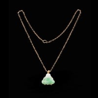 Image 2 of Happiness Buddha Pendant Marble Jade 