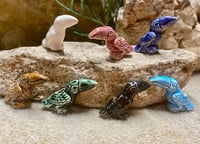 Image 1 of Toucan Beads Peruvian Ceramic Bird Beads Choose Solid Color or Mixed Colors 10 or 14 beads