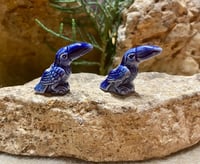 Image 3 of Toucan Beads Peruvian Ceramic Bird Beads Choose Solid Color or Mixed Colors 10 or 14 beads