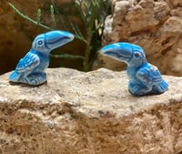 Image 4 of Toucan Beads Peruvian Ceramic Bird Beads Choose Solid Color or Mixed Colors 10 or 14 beads