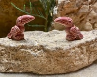 Image 6 of Toucan Beads Peruvian Ceramic Bird Beads Choose Solid Color or Mixed Colors 10 or 14 beads