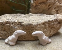 Image 8 of Toucan Beads Peruvian Ceramic Bird Beads Choose Solid Color or Mixed Colors 10 or 14 beads