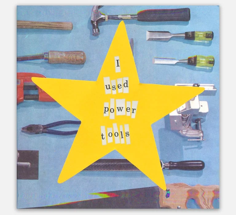 Image of "I used power tools" Gold Star Sticker