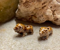 Image 5 of Lion Beads Peruvian Ceramic Large Hole Lions Beads 18mm x 10mm 10 beads Choose From 4 Colors