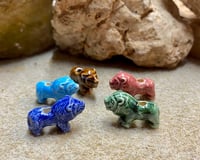 Image 1 of Lion Beads Peruvian Ceramic Large Hole Lions Beads 18mm x 10mm 10 beads Choose From 4 Colors