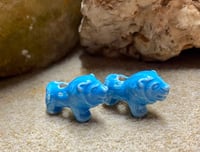 Image 3 of Lion Beads Peruvian Ceramic Large Hole Lions Beads 18mm x 10mm 10 beads Choose From 4 Colors