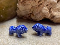 Image 4 of Lion Beads Peruvian Ceramic Large Hole Lions Beads 18mm x 10mm 10 beads Choose From 4 Colors