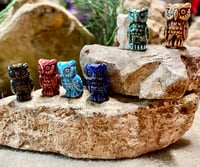 Image 1 of Owl Beads Peruvian Ceramic Bird Beads Choose Solid Color or Mixed Colors 10 or 14 beads