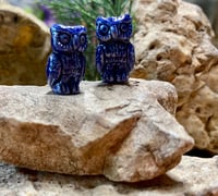 Image 5 of Owl Beads Peruvian Ceramic Bird Beads Choose Solid Color or Mixed Colors 10 or 14 beads