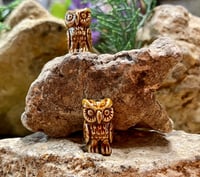 Image 3 of Owl Beads Peruvian Ceramic Bird Beads Choose Solid Color or Mixed Colors 10 or 14 beads