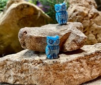 Image 4 of Owl Beads Peruvian Ceramic Bird Beads Choose Solid Color or Mixed Colors 10 or 14 beads