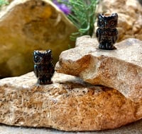 Image 7 of Owl Beads Peruvian Ceramic Bird Beads Choose Solid Color or Mixed Colors 10 or 14 beads
