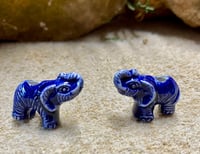 Image 4 of Elephant Beads Peruvian Ceramic Large Hole Elephant Beads 18mm x 10mm 10 beads Choose From 5 Colors