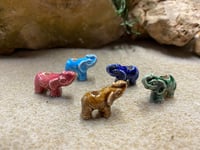 Image 1 of Elephant Beads Peruvian Ceramic Large Hole Elephant Beads 18mm x 10mm 10 beads Choose From 5 Colors