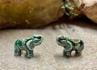 Image 5 of Elephant Beads Peruvian Ceramic Large Hole Elephant Beads 18mm x 10mm 10 beads Choose From 5 Colors