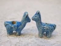 Image 5 of Llama Beads Peruvian Ceramic Large Hole Llama Beads Alpaca 22x20x10mm 10 beads Choose from 5 Colors 