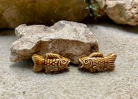 Image 2 of Fish Beads Peruvian Ceramic Large Hole Fishy Beads 22mm x 12mm 10 beads Choose From 2 Colors