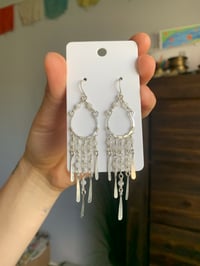 Moonstone Sterling Silver Chandelier Earrings Remade #3