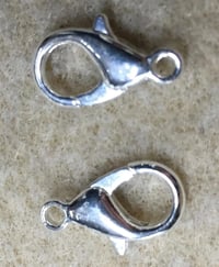 Image 6 of Lobster Clasp Plated Brass Lobster Claw Clasps 14x8mm 24 clasps Choose Your Color