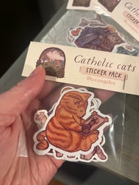 Image 1 of Faithful felines sticker pack