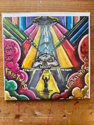 CONWAY THE MACHINE GREETINGS EARTHLING - 1 of HAND PAINTED COVER. TEST PRESSING