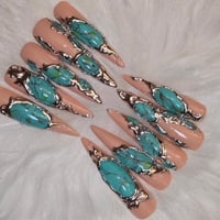 Image 2 of Turquoise Gem Nailz