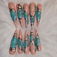 Image 3 of Turquoise Gem Nailz