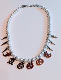 Image 1 of FAGGOT PRIDE PEARL NECKLACE