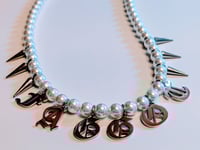 Image 2 of FAGGOT PRIDE PEARL NECKLACE