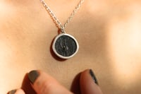 Image 2 of Ancient Bronze Coin Sterling Silver Necklace