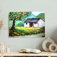 Image 4 of  Cottage  Beside a Tree (50cm x 70cm)