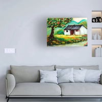 Image 2 of  Cottage  Beside a Tree (50cm x 70cm)
