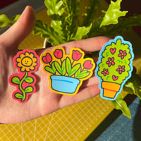 Image 1 of Colorful Flowers Stickers