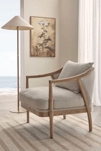 Image 4 of Leather & Brass Floor Lamp