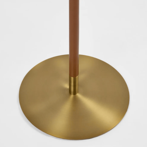 Image of Leather & Brass Floor Lamp