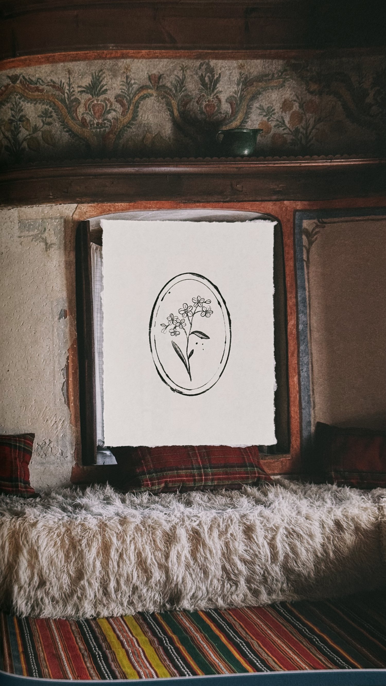 Flower Round Stamp #002