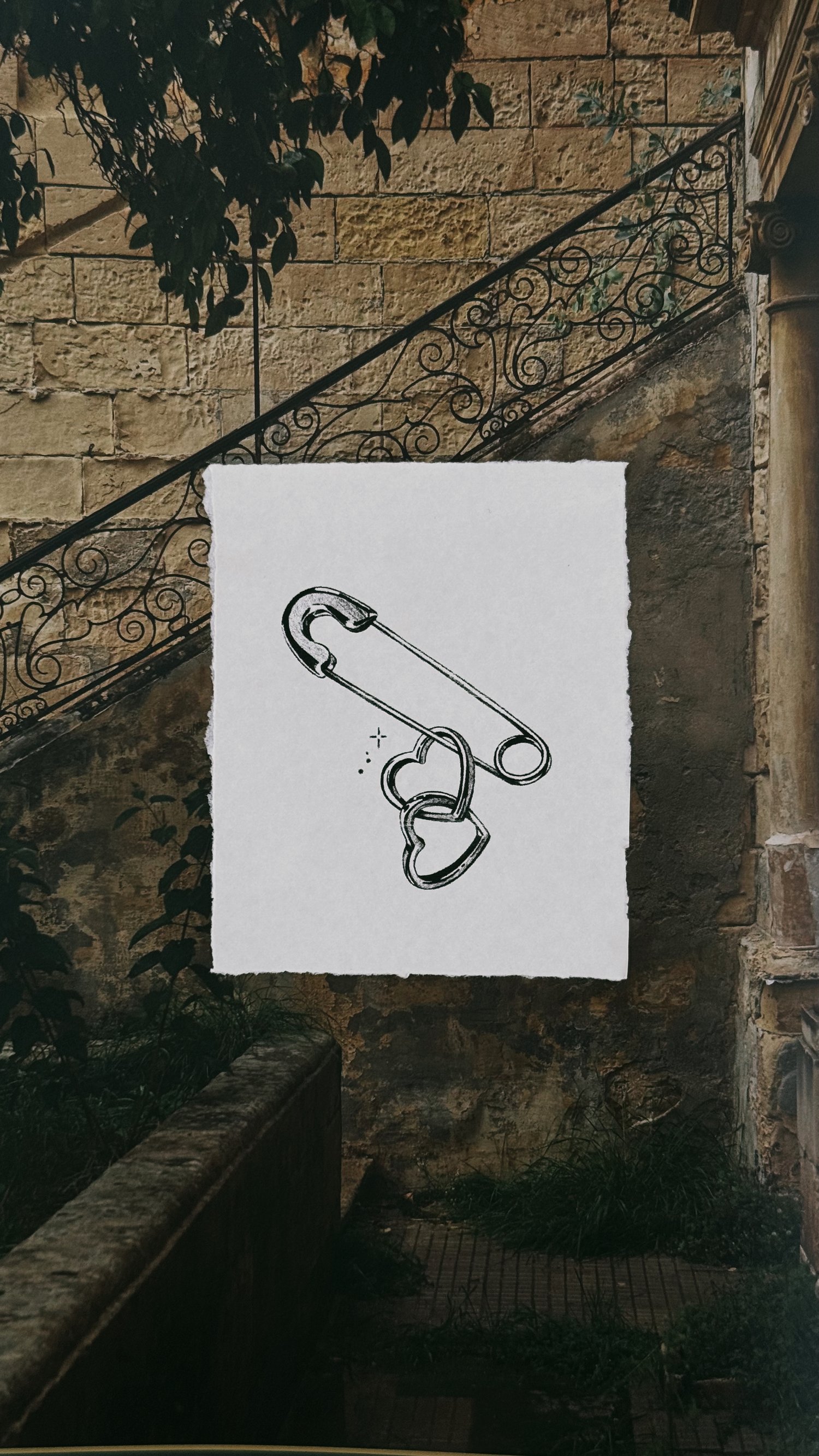 Heart Safety Pin #001