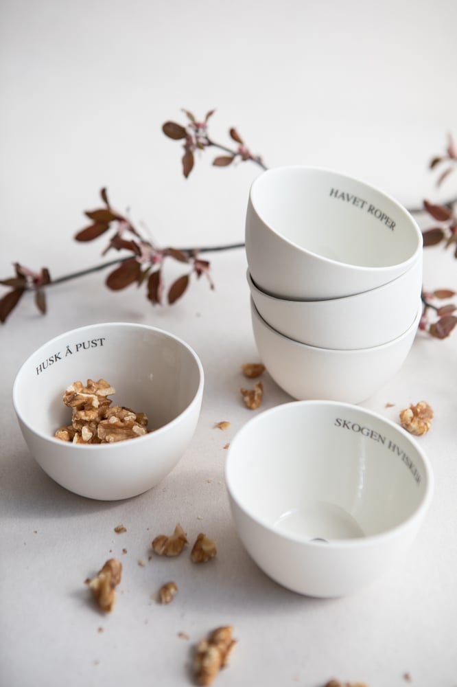 Image of Skål med teksten HAVET ROPER