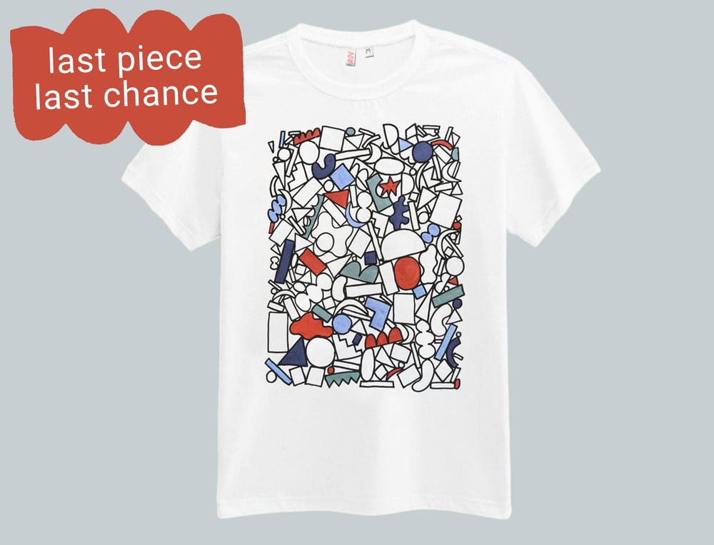 Image of PILE OF COLORED SHAPES BASIC TSHIRT