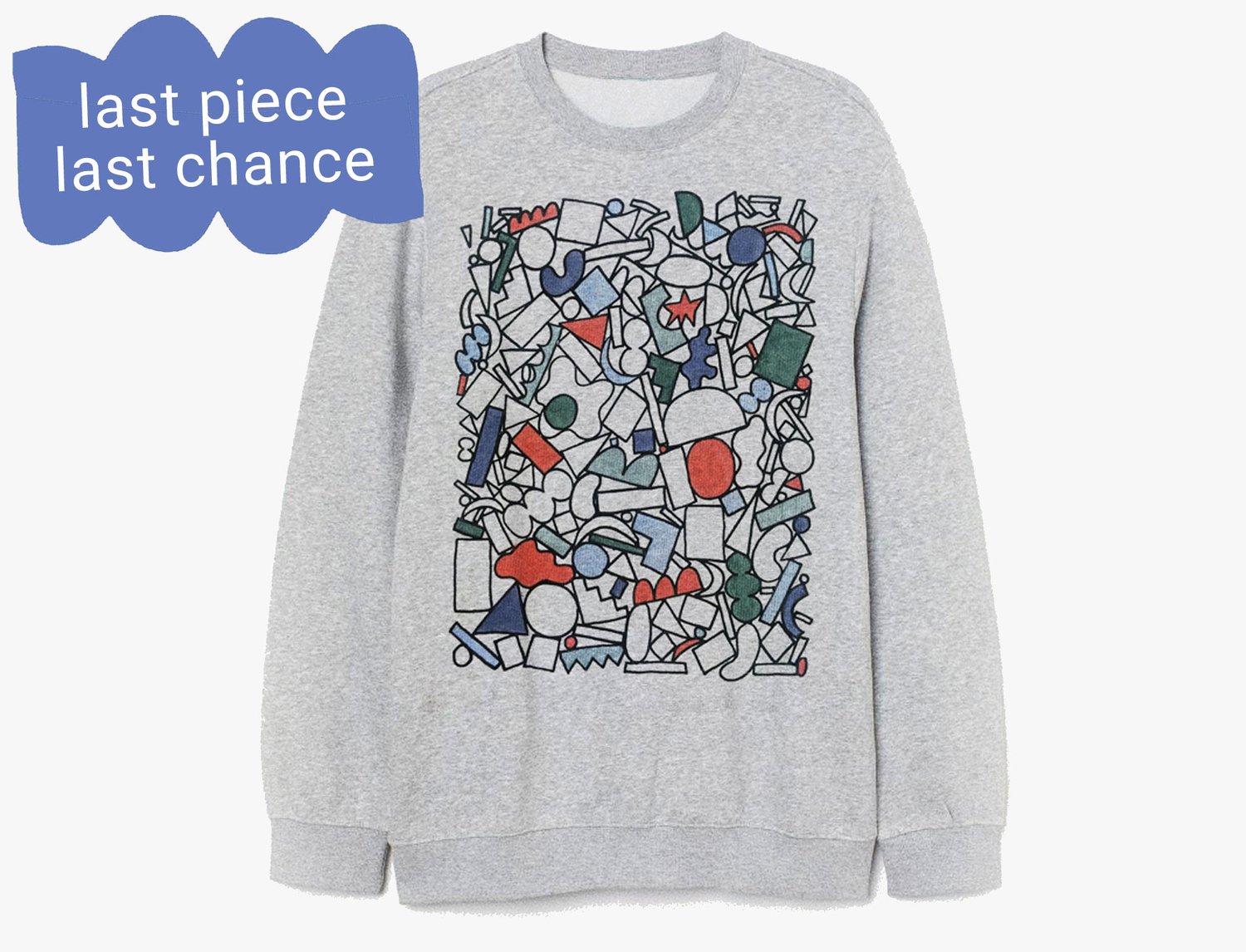 Image of PILE OF COLORED SHAPES SWEATSHIRT